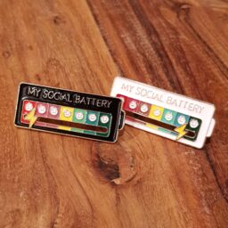 Two Social Battery Pins